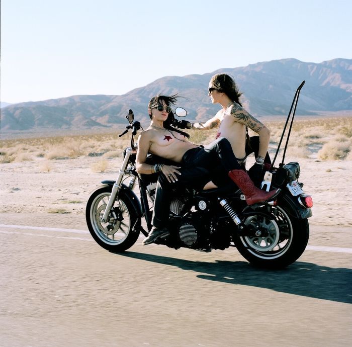Girls on a motorcycle in Incheon