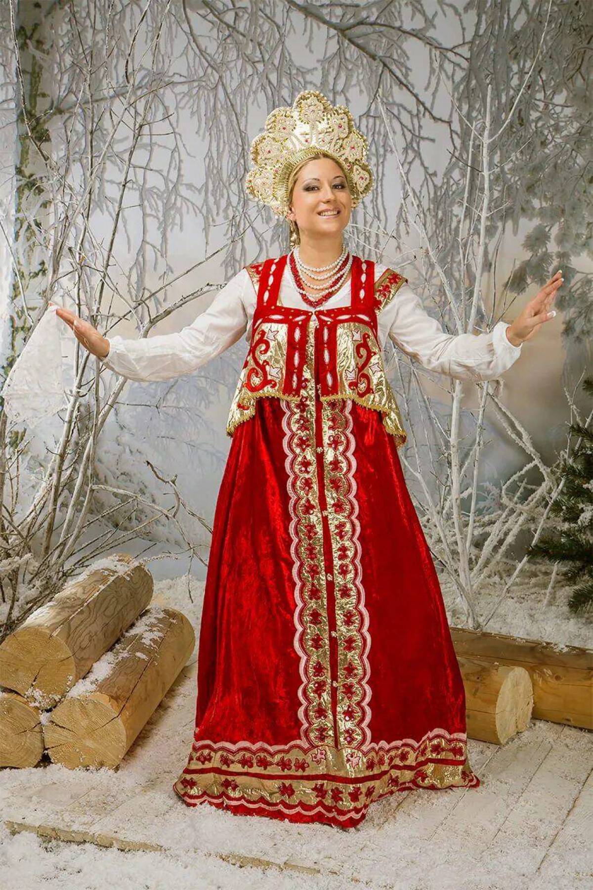 Girls in Slavic costumes in Incheon